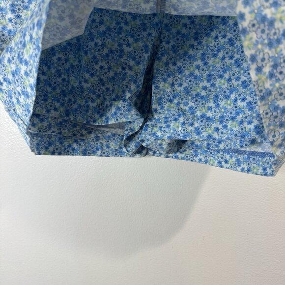 Vintage Y2K 90s St. John's Bay Skirt Skort 8 A-line Ditsy Floral Blue Stretch - Picture 3 of 7